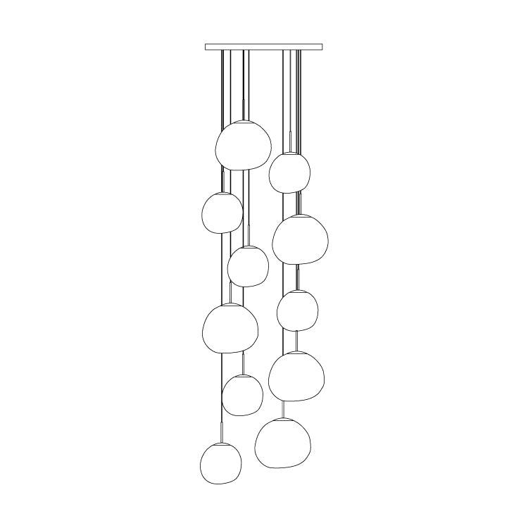 Multi Lava Round Pendant Lamp - Blowlighting