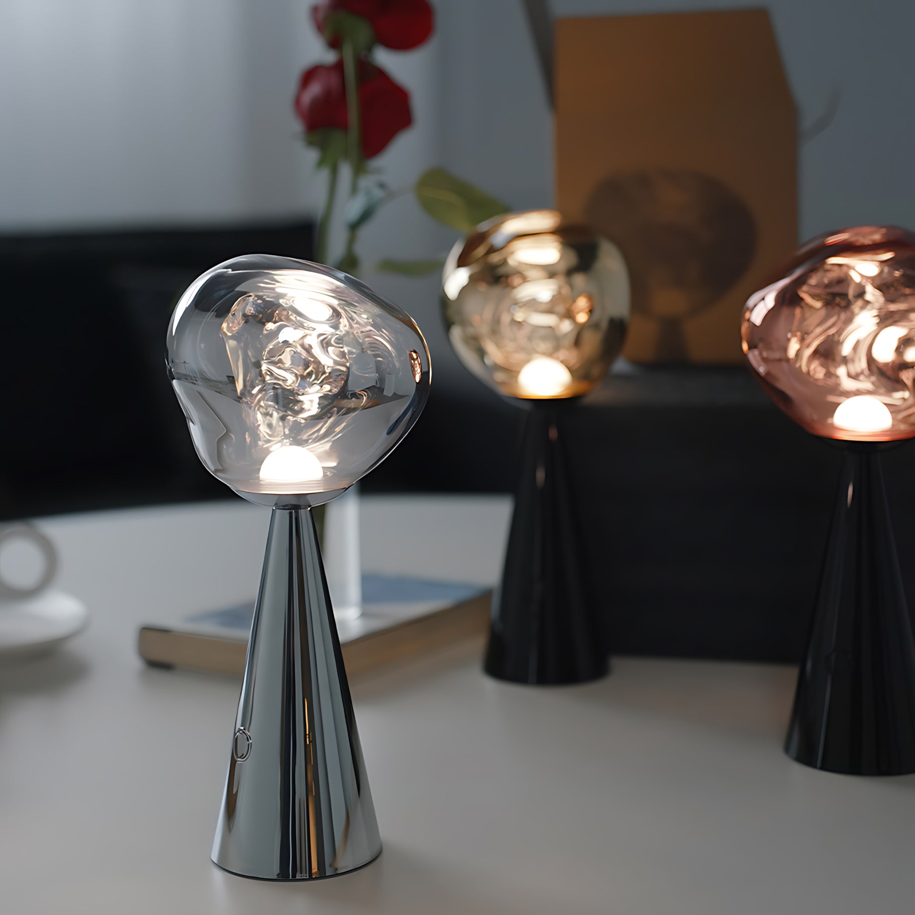 Melt Modern Metal Portable Table Light (Built-in Battery)