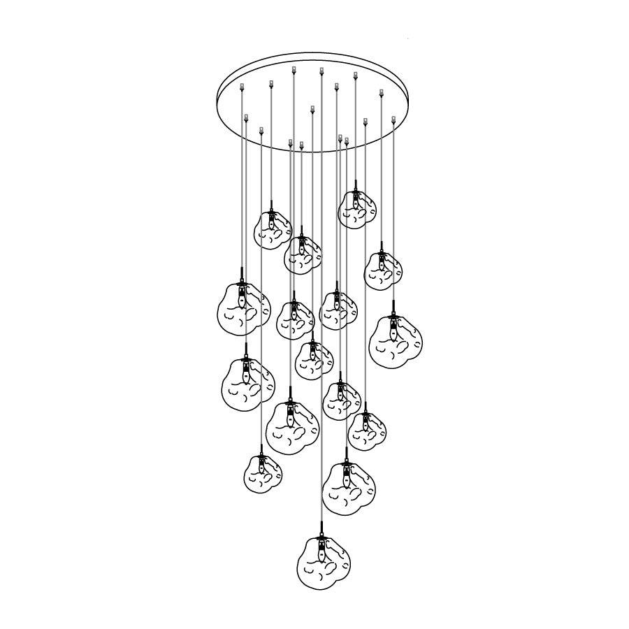 Multi Lava Round Pendant Lamp - Blowlighting