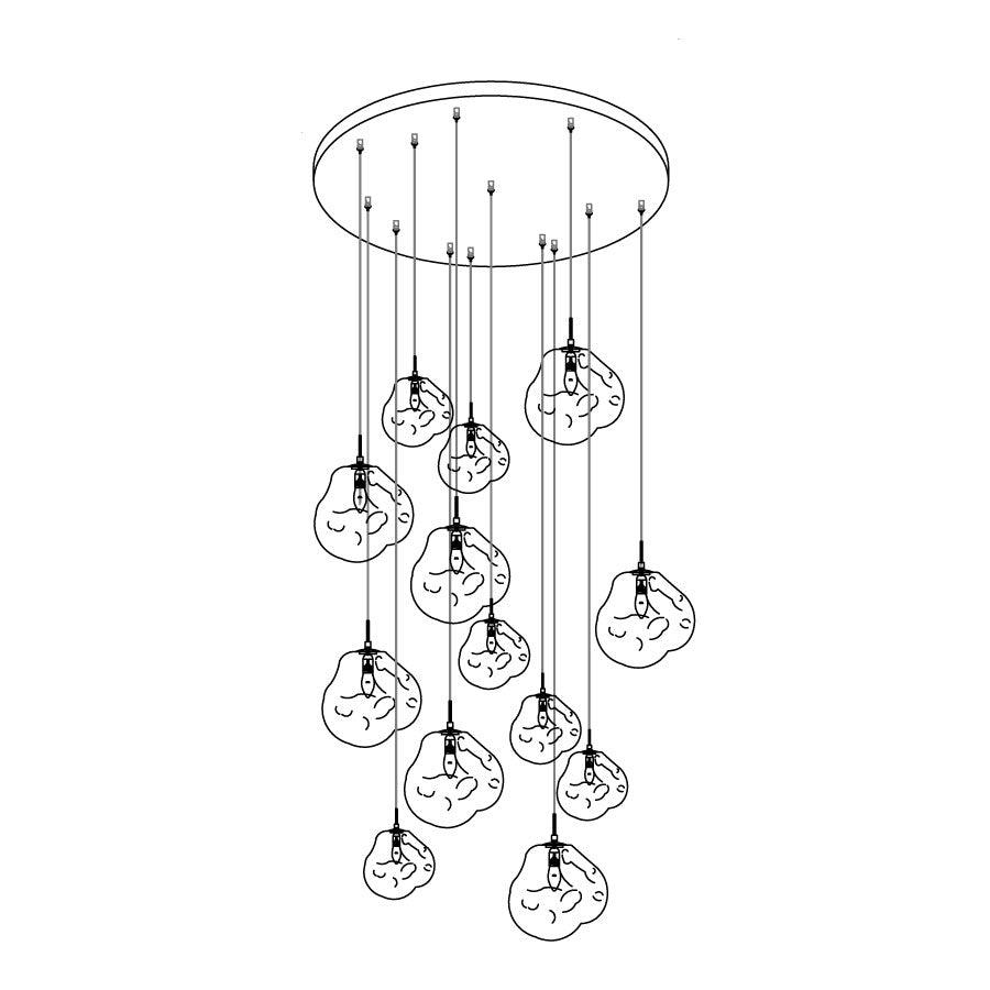 Multi Lava Round Pendant Lamp - Blowlighting
