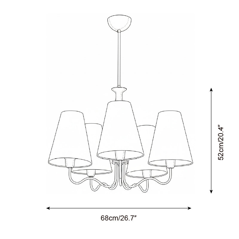 Cadence Elegant Fabric Chandelier