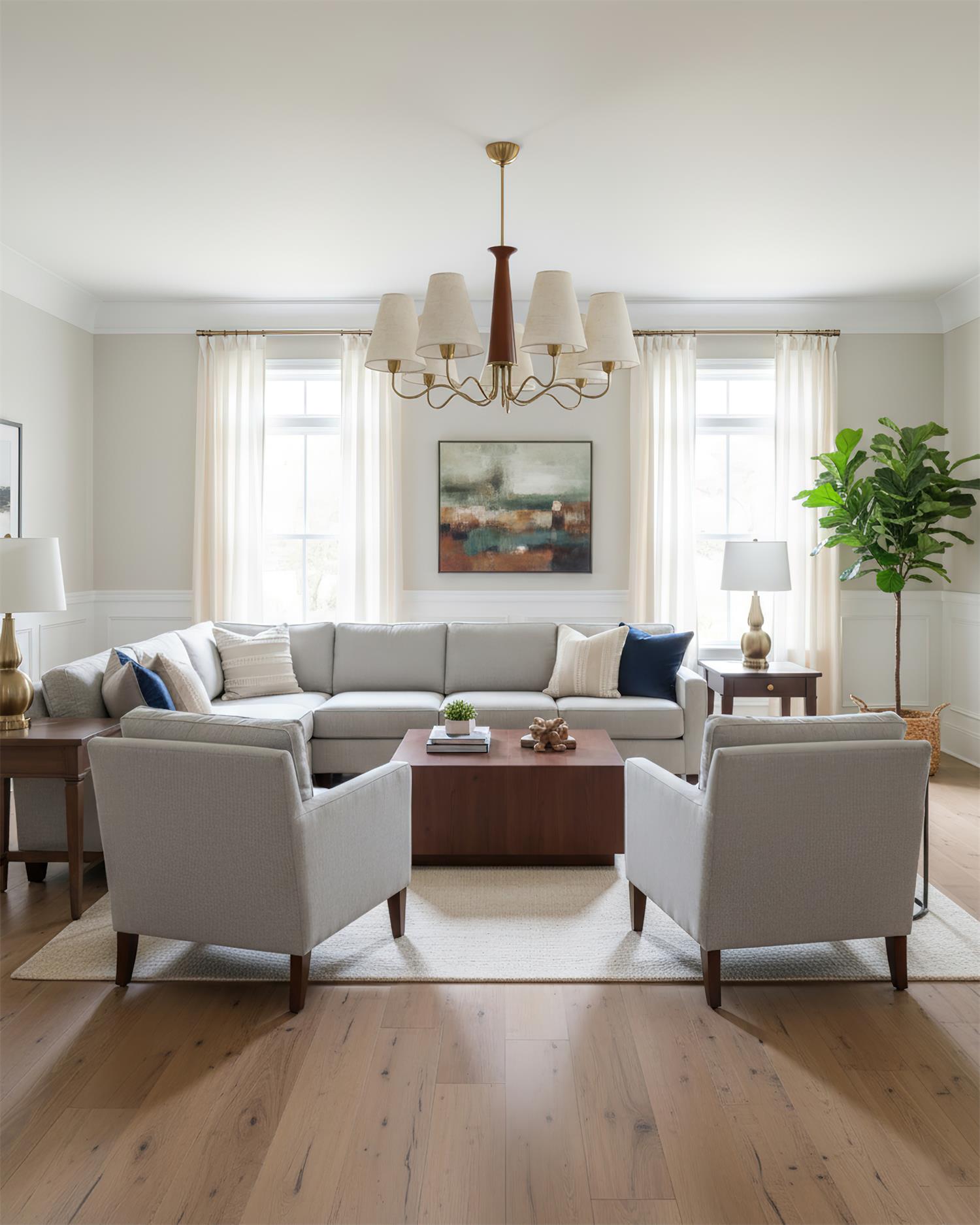 Cadence Elegant Fabric Chandelier