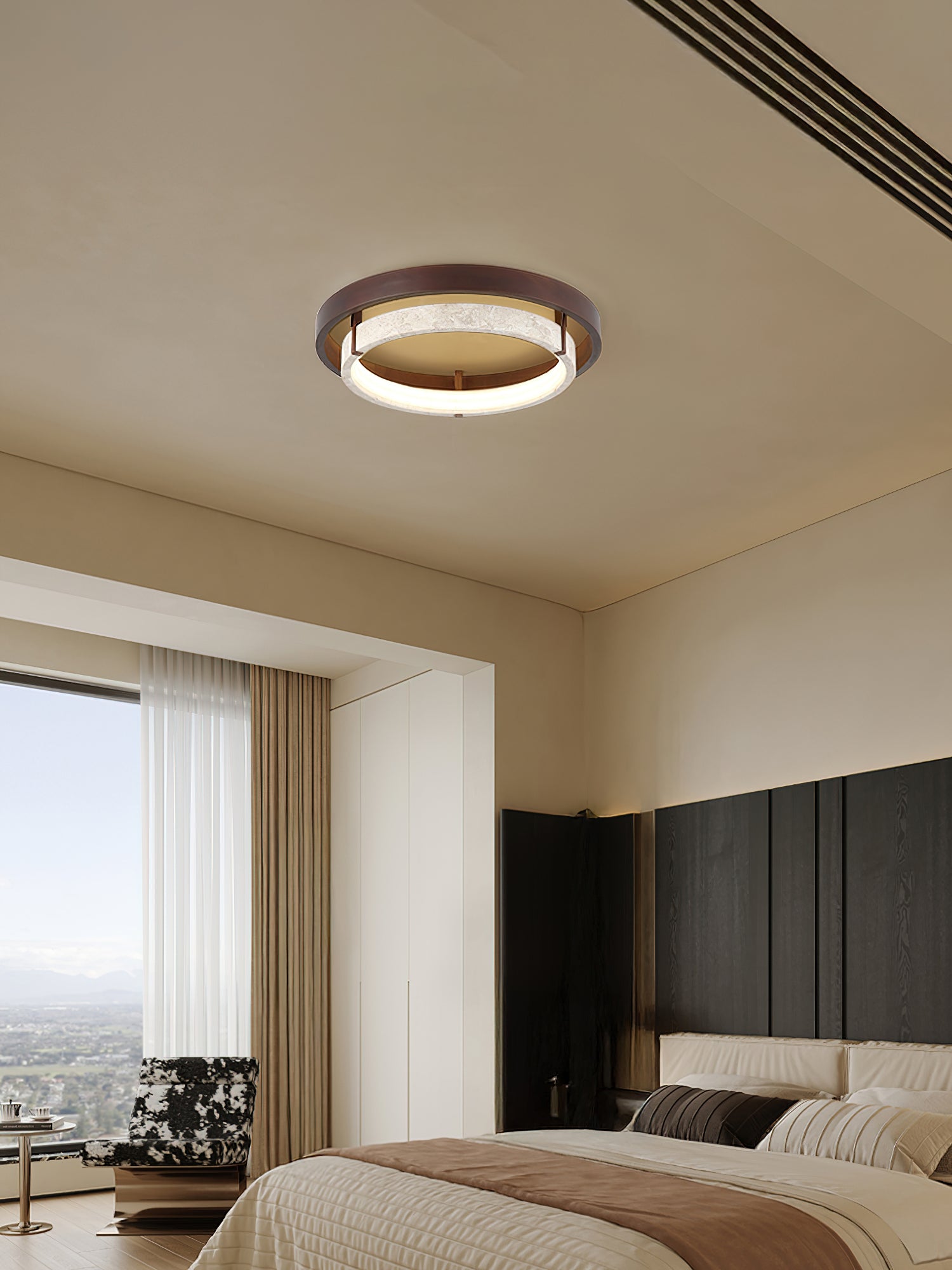 Menine Wabi-Sabi Travertine Ceiling Light