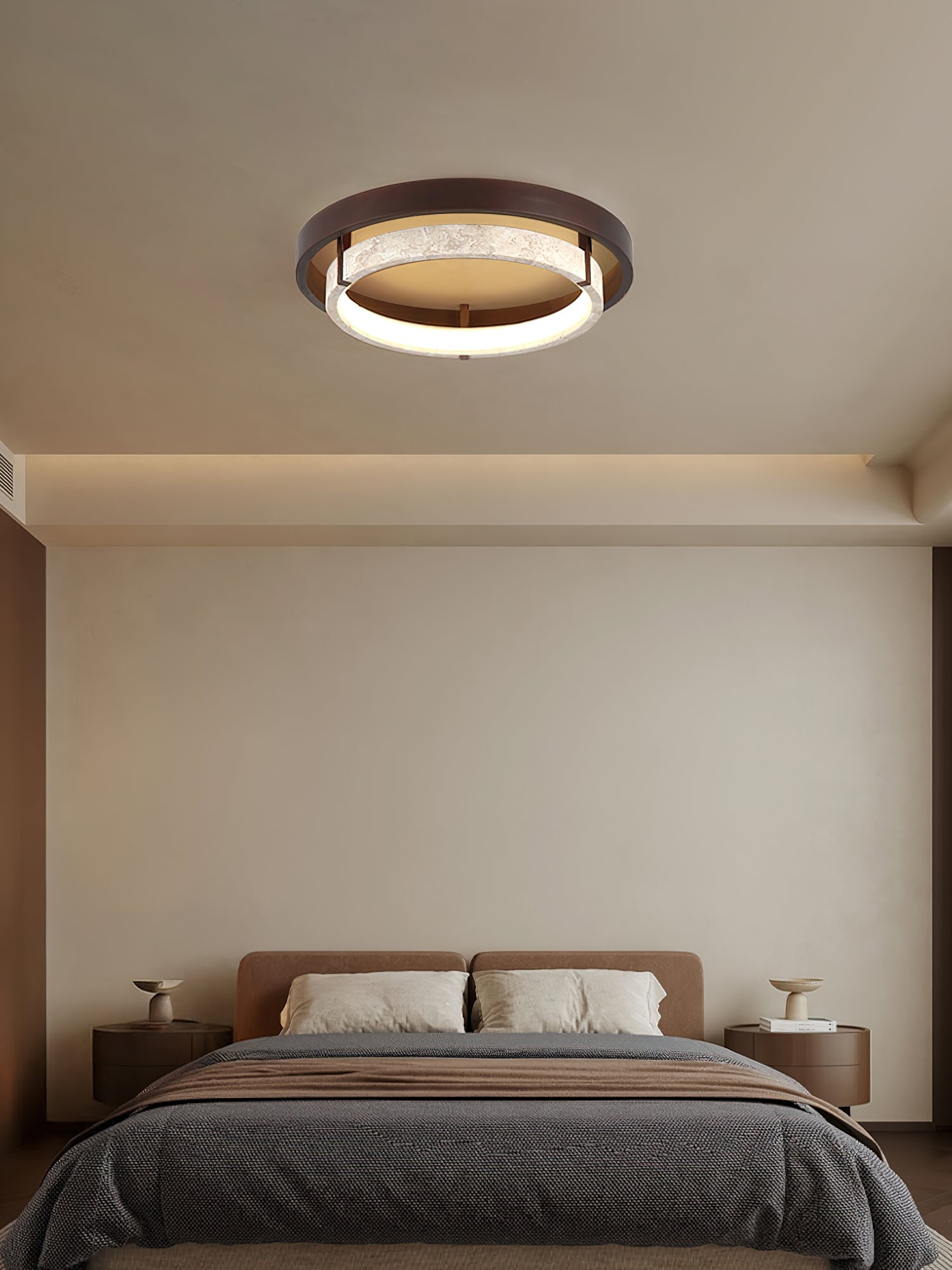 Menine Wabi-Sabi Travertine Ceiling Light