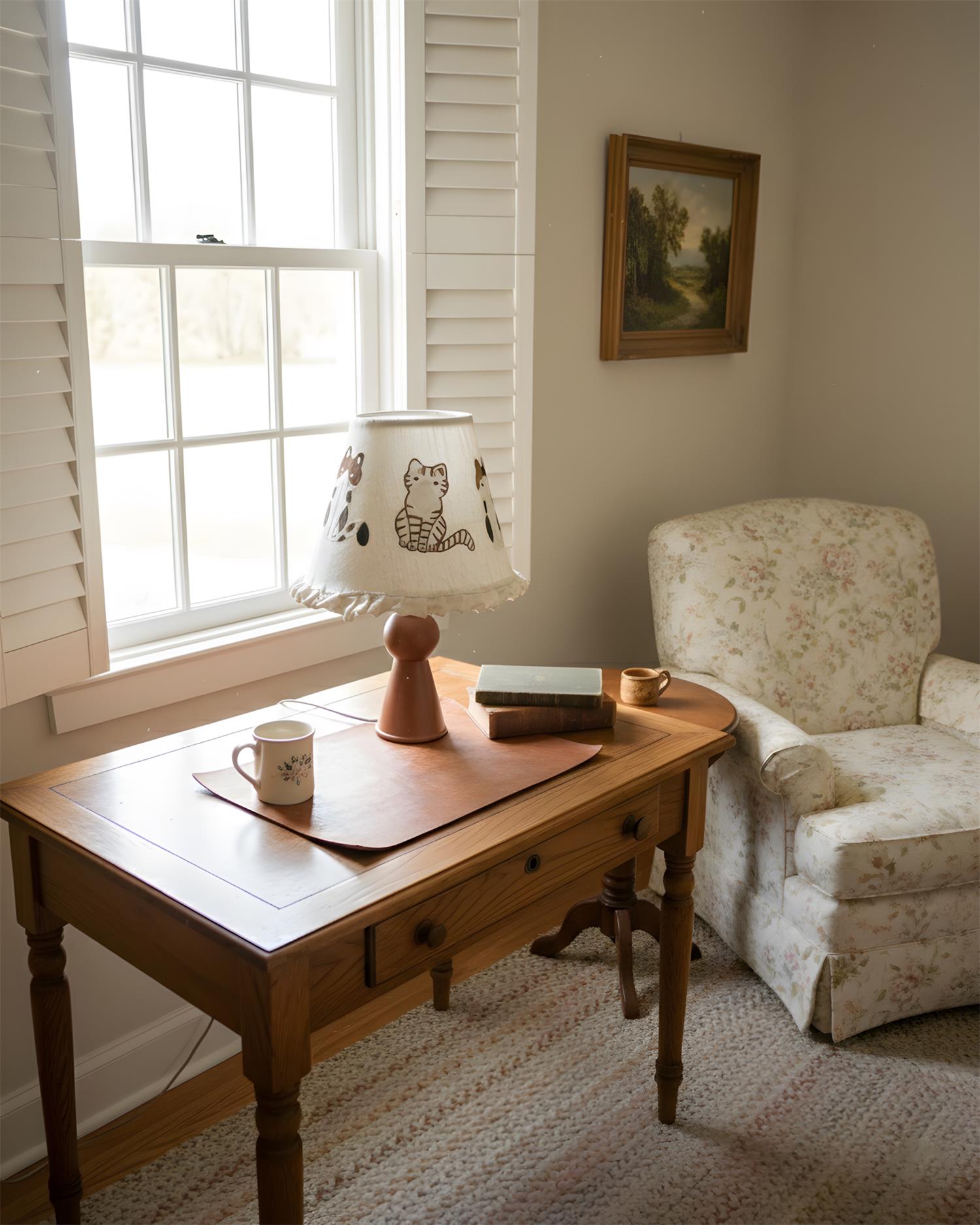 Meowla Natural Fabric Table Light