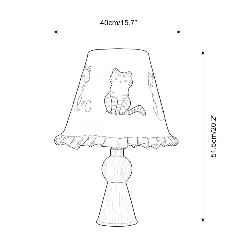 Meowla Natural Fabric Table Light