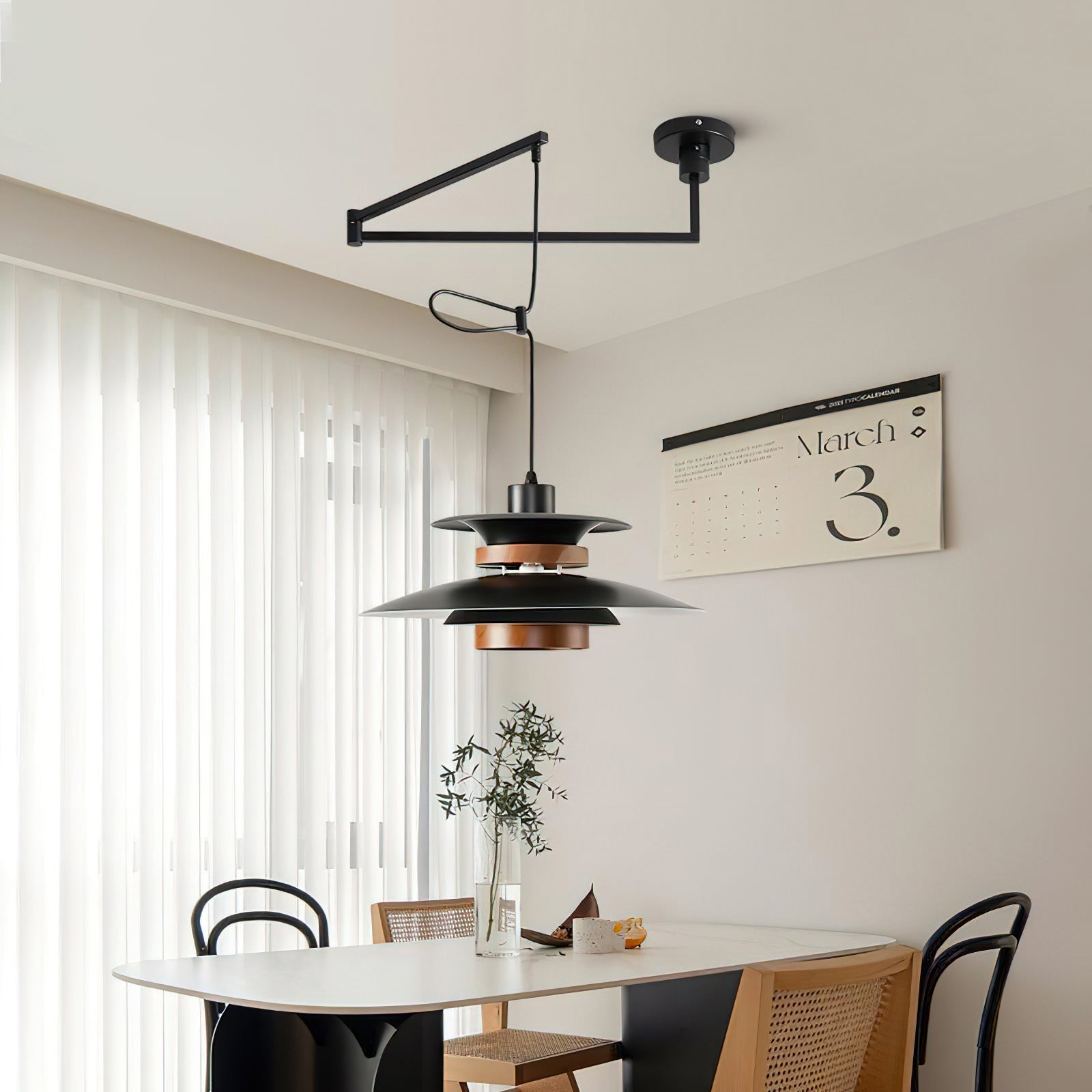 Mercero Swing Arm Pendant Lamp - Blowlighting