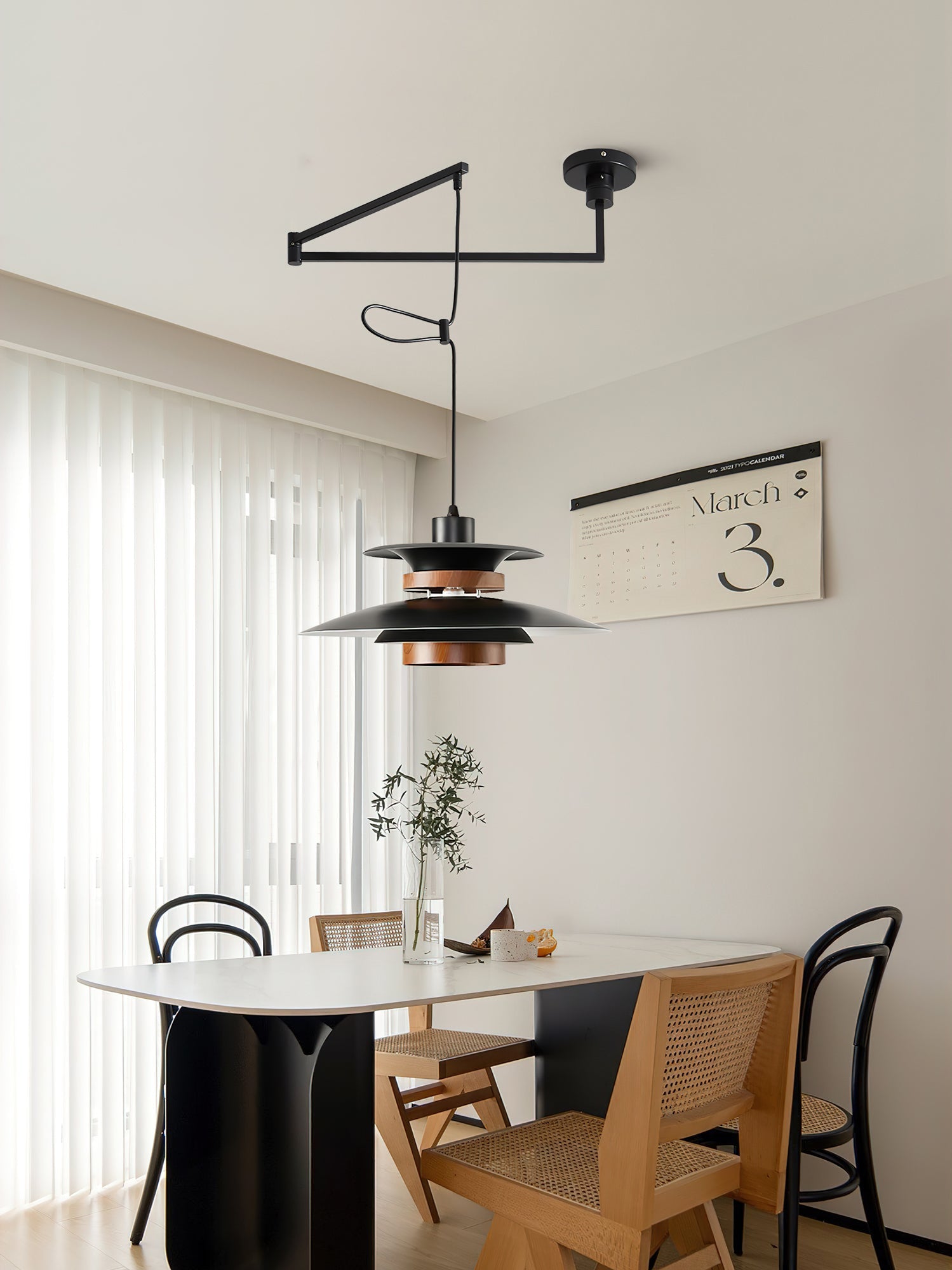 Mercero Swing Arm Pendant Lamp - Blowlighting