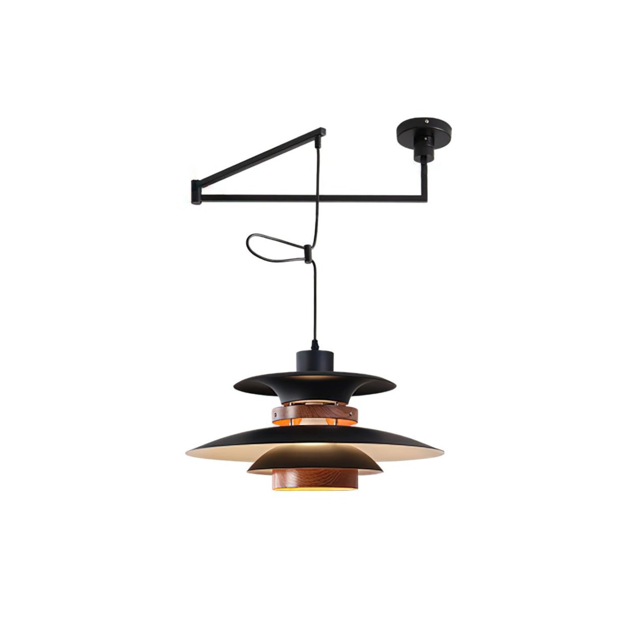 Mercero Swing Arm Pendant Lamp - Blowlighting