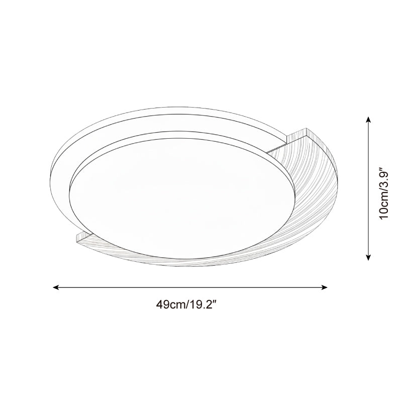 Semicircle Modern Metal Ceiling Lamp