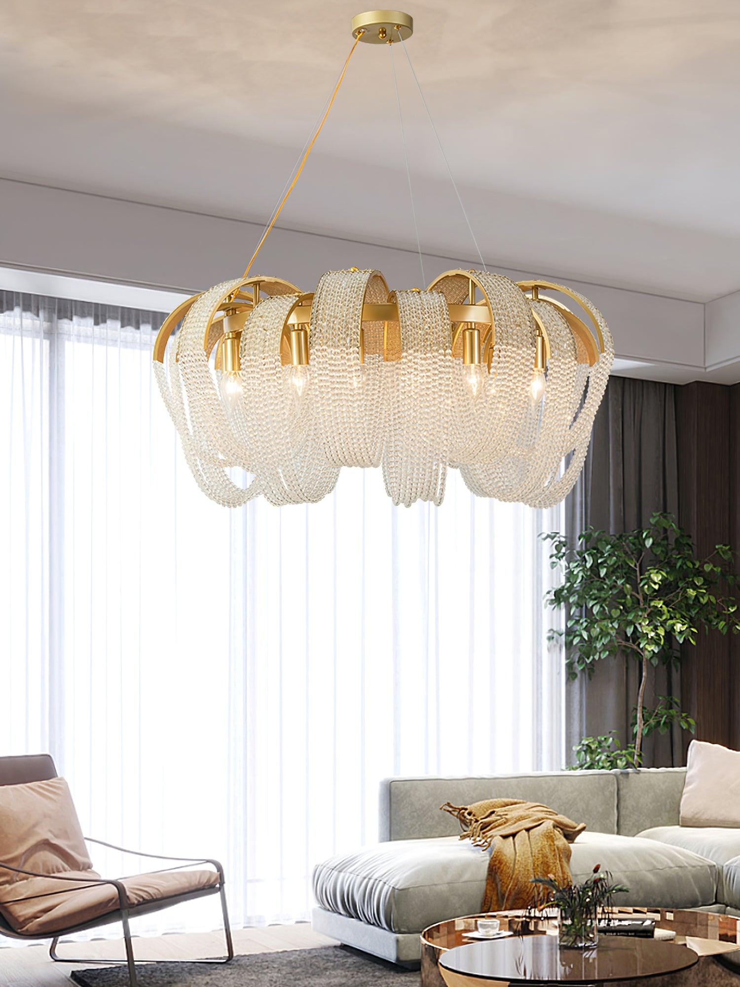 Mesh Crystal Chandelier - Blowlighting