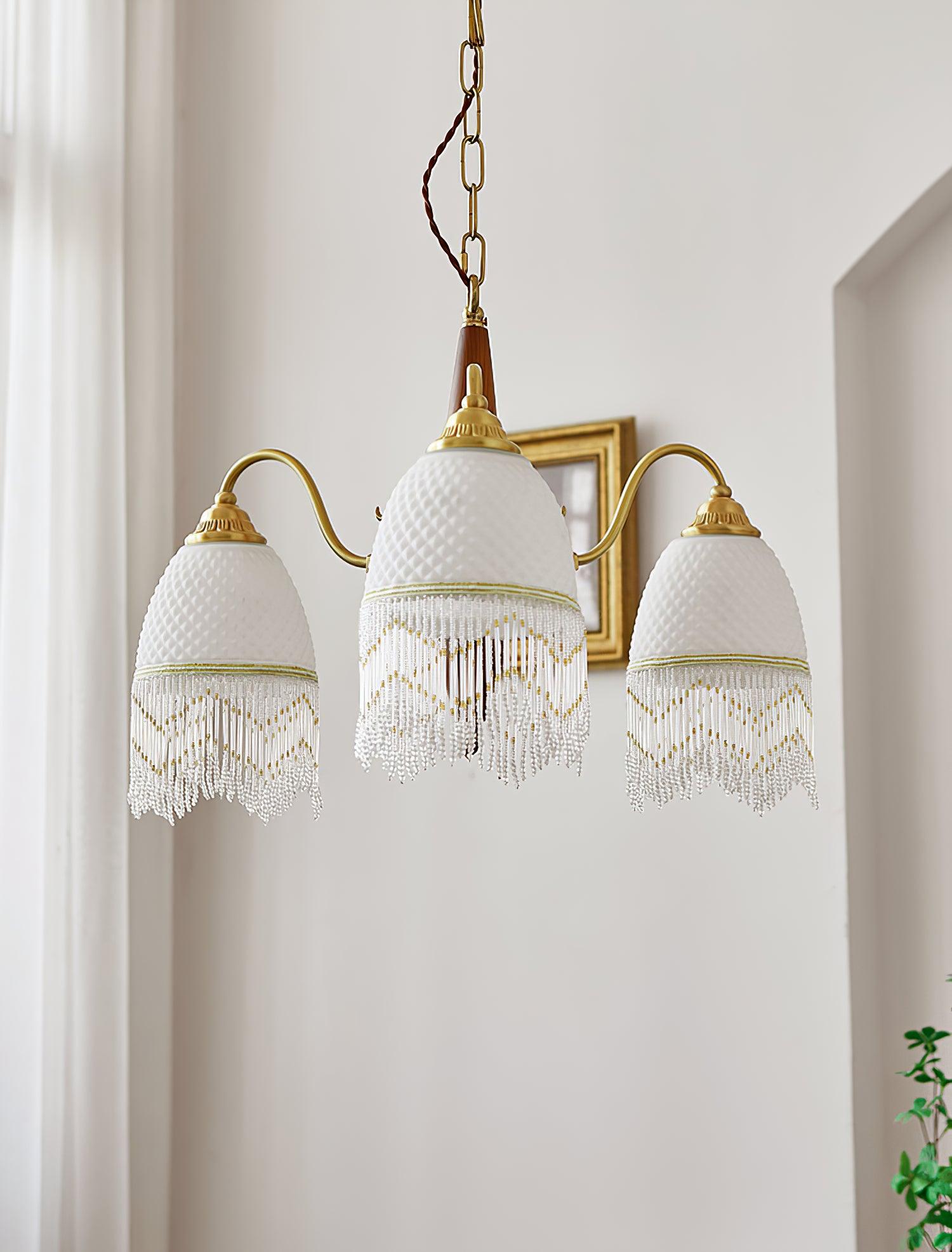 Aurora Chandelier Tassel Glass Vintage - Blowlighting