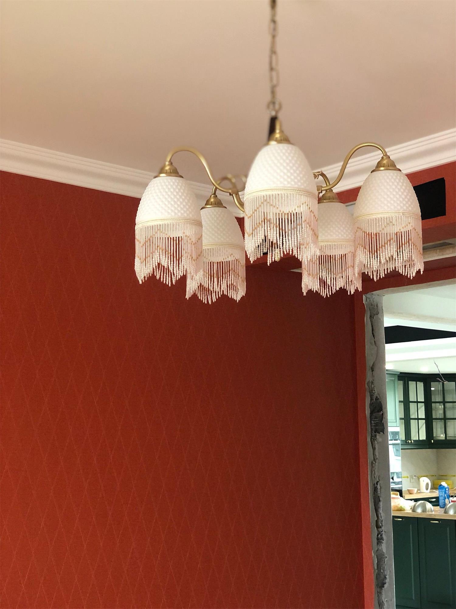 Aurora Chandelier Tassel Glass Vintage - Blowlighting