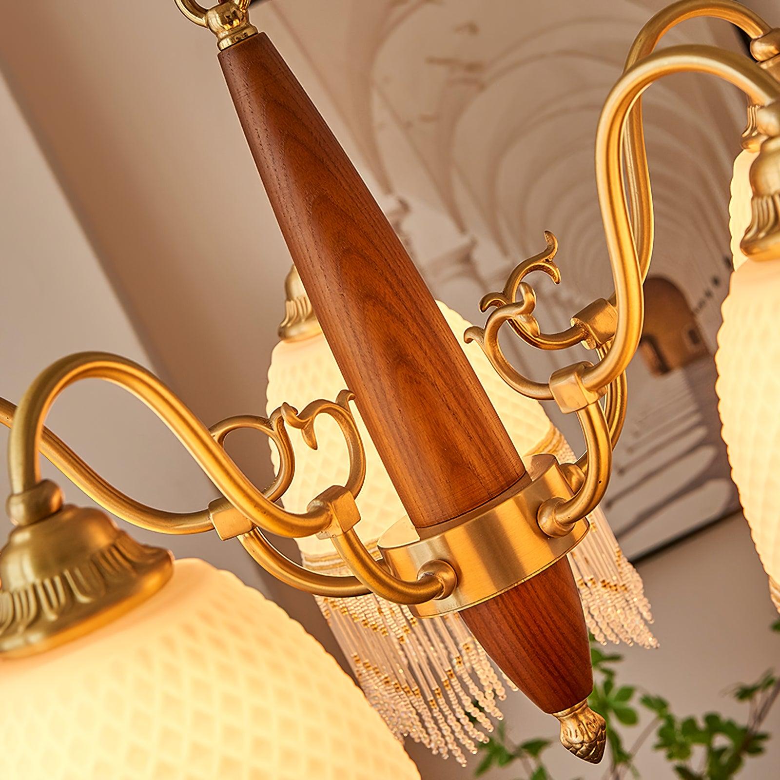 Aurora Chandelier Tassel Glass Vintage - Blowlighting