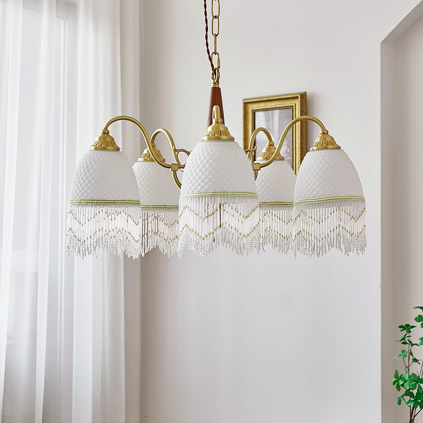 Aurora Chandelier Tassel Glass Vintage - Blowlighting