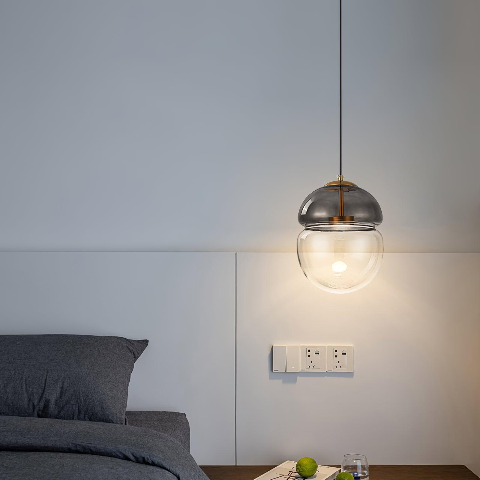 Aged Modern Minimalist Dome Metal Glass Pendant Light - Blowlighting