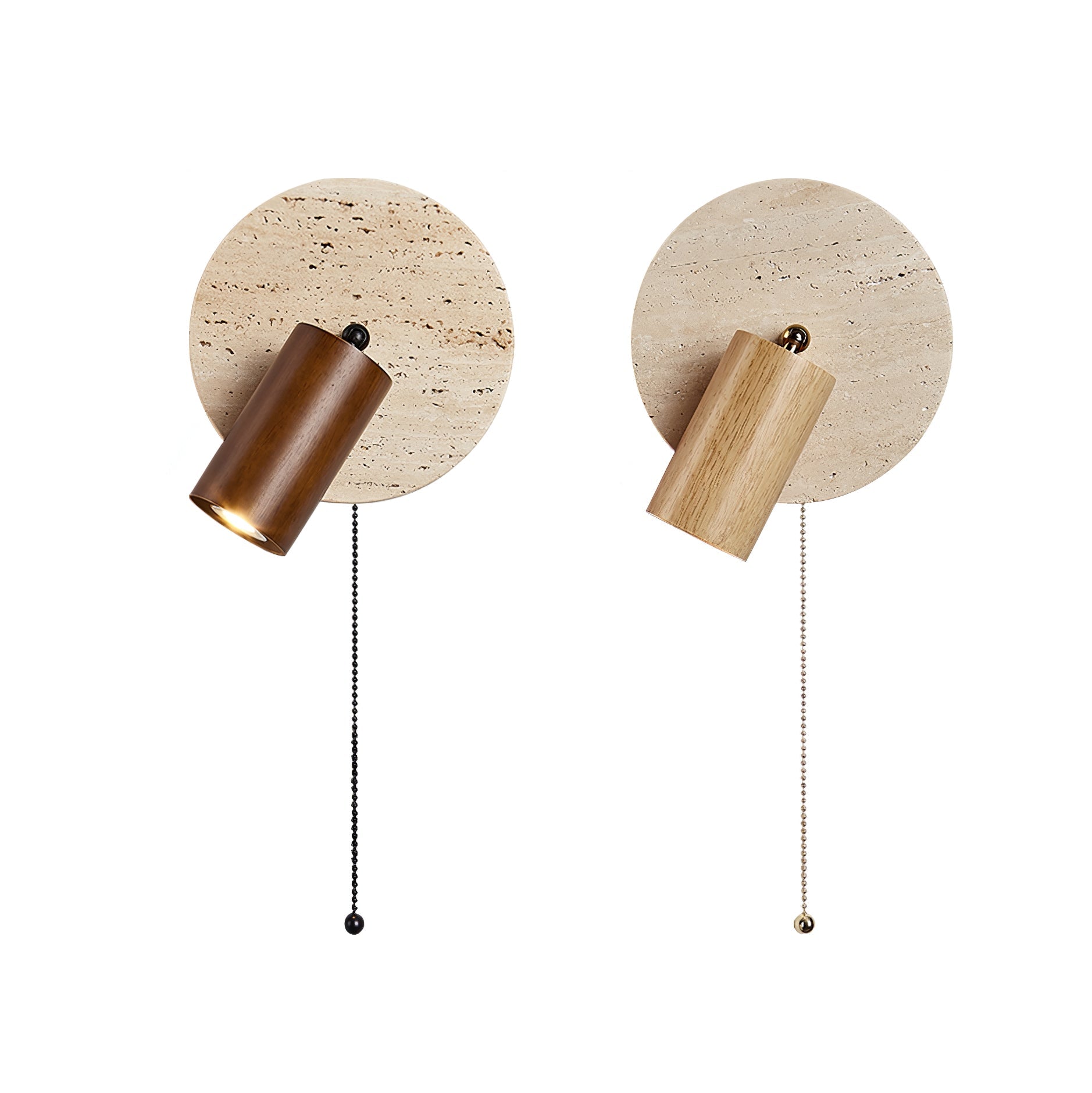 Evzoryra Disc Swing Travertine Wall Light - Blowlighting