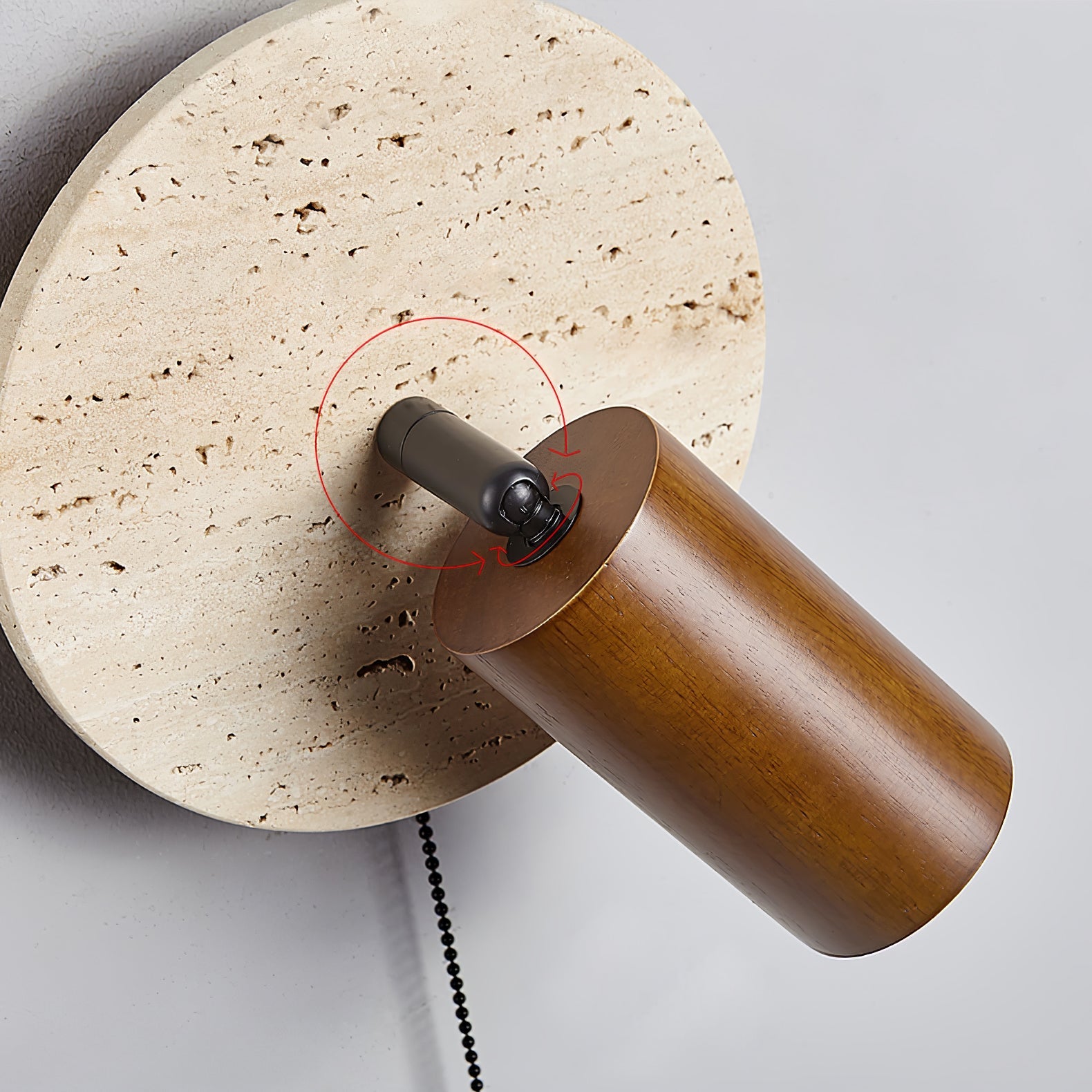 Evzoryra Disc Swing Travertine Wall Light - Blowlighting