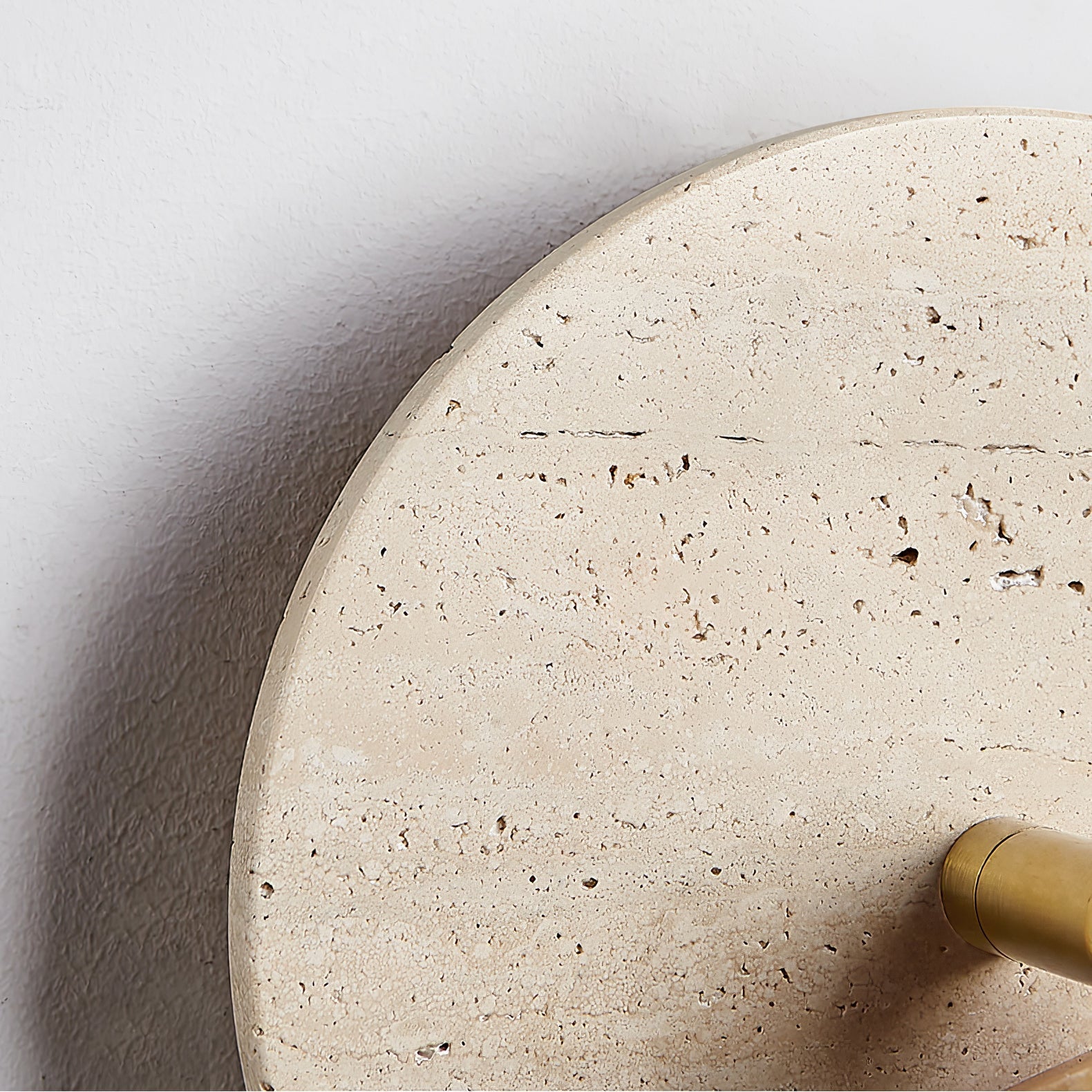 Evzoryra Disc Swing Travertine Wall Light - Blowlighting