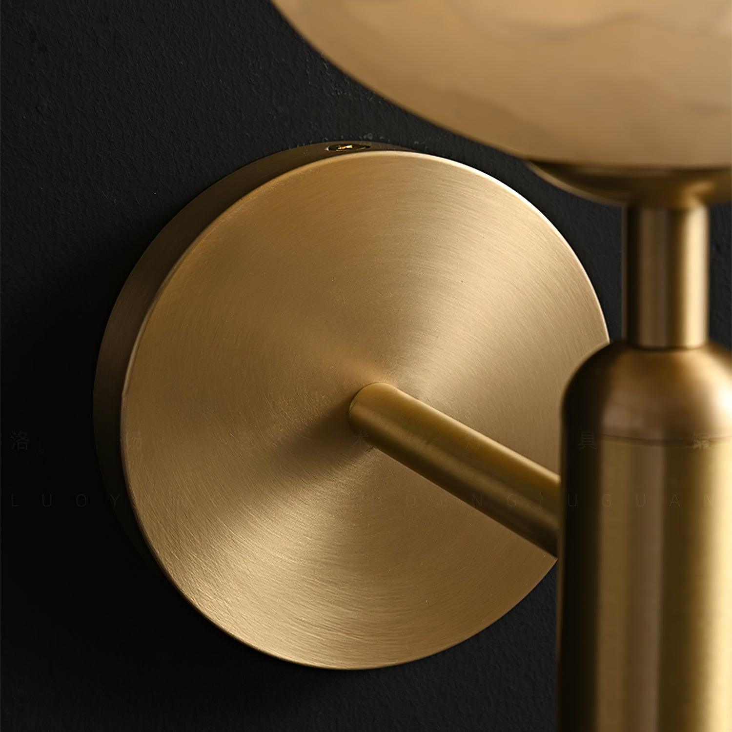 Eurzorion Floral Alabaster Brass Wall Light - Blowlighting