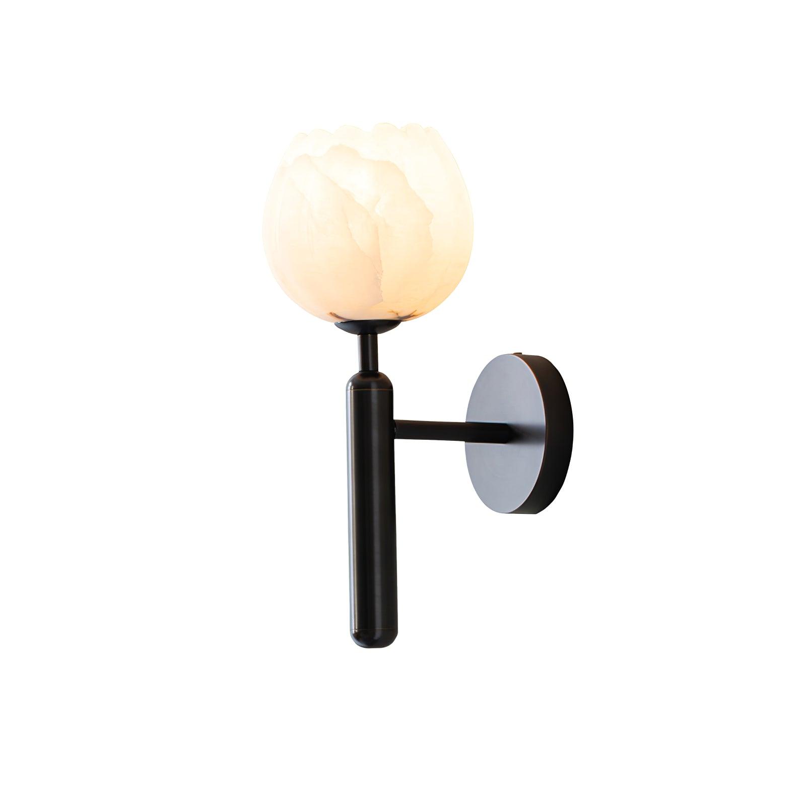 Eurzorion Floral Alabaster Brass Wall Light - Blowlighting