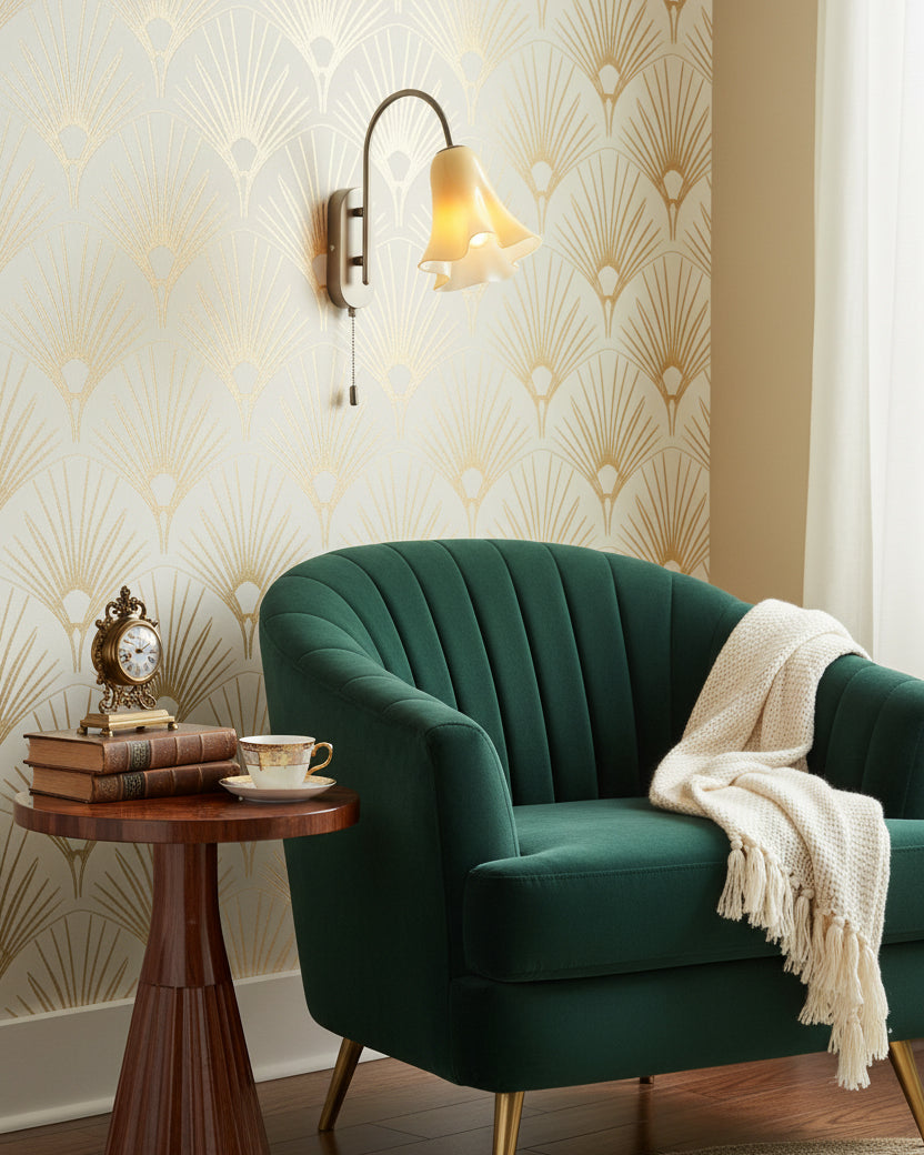 Olyndra Elegant Beige Wall Lamp