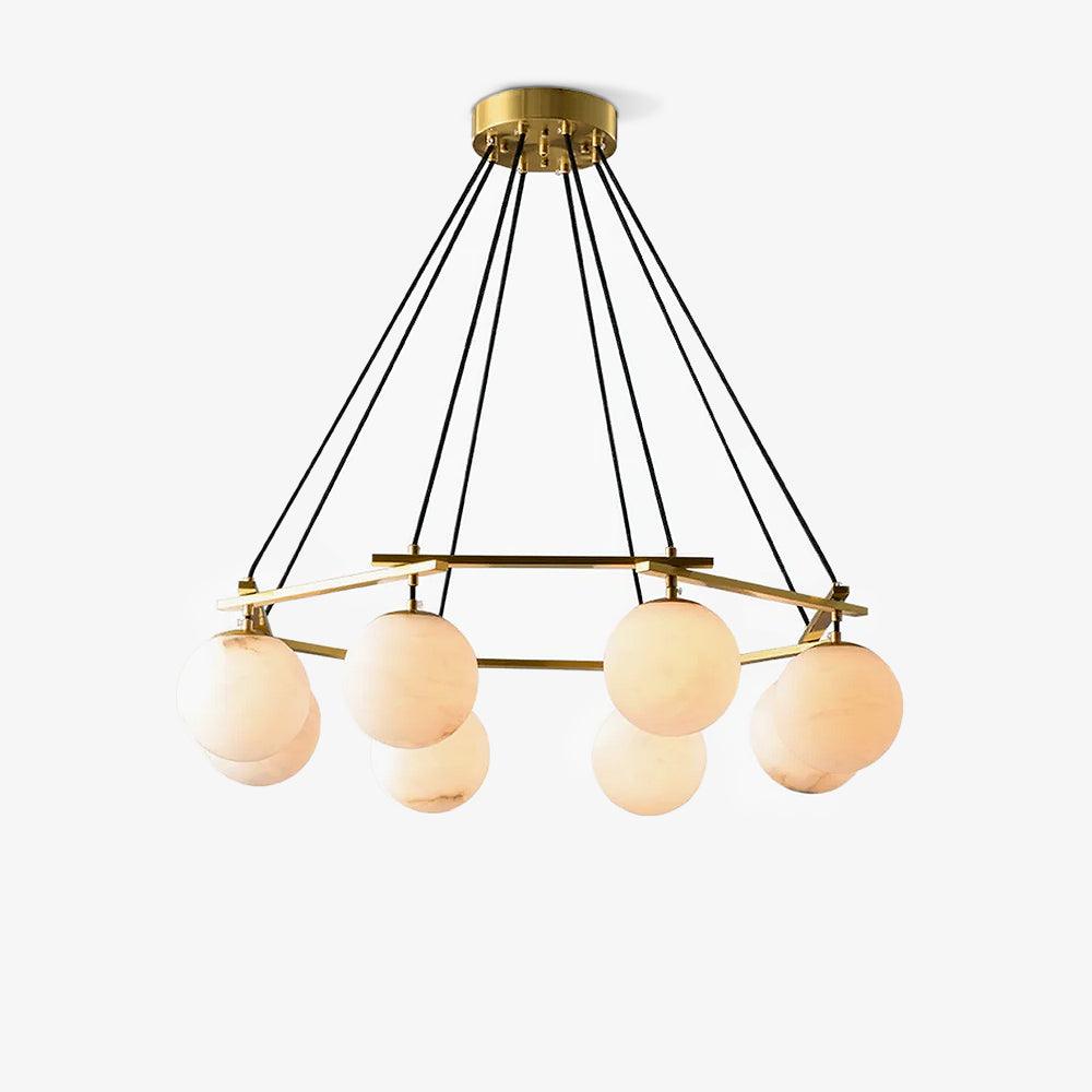 Lunara Alabaster Chandelier Light - Blowlighting