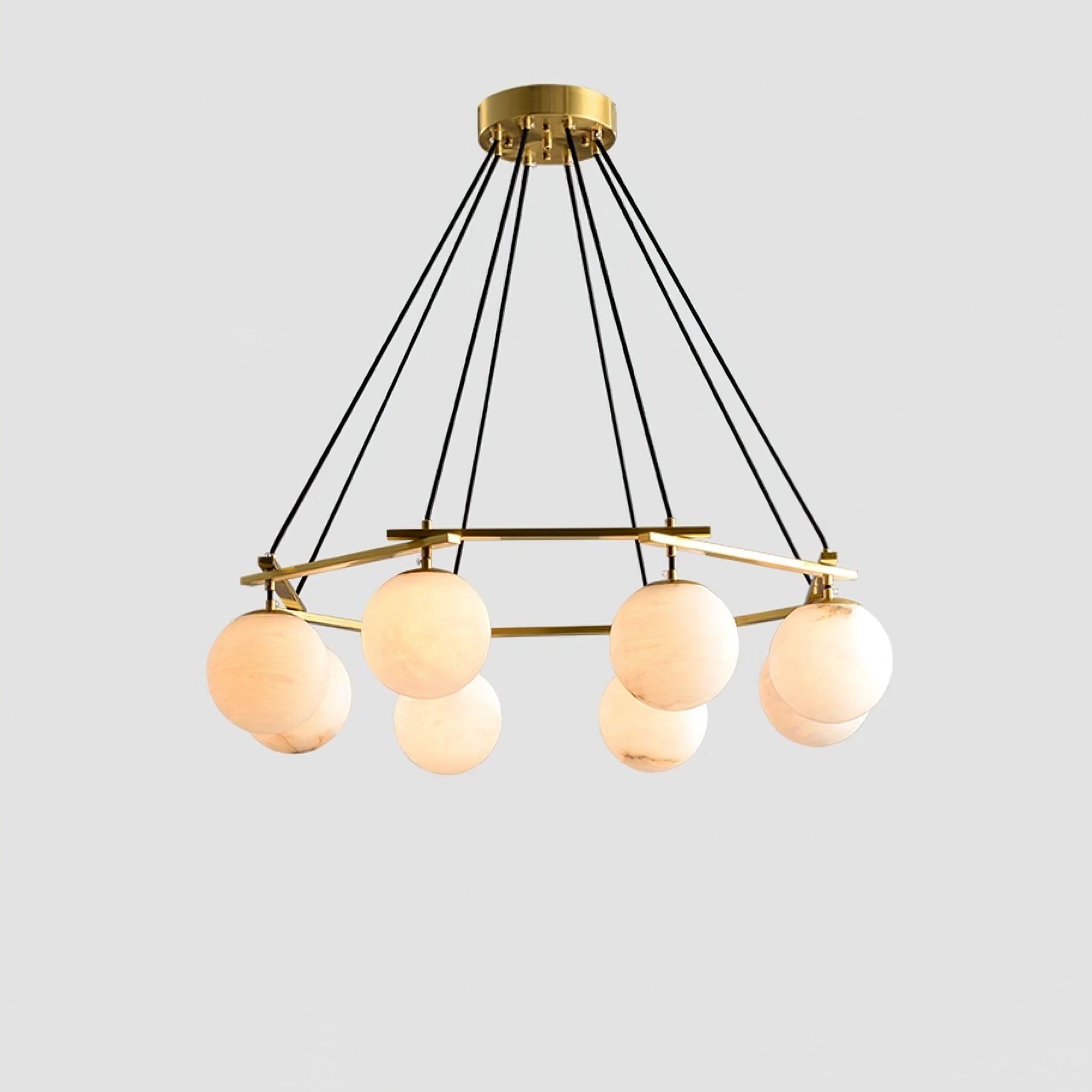 Lunara Alabaster Chandelier Light - Blowlighting