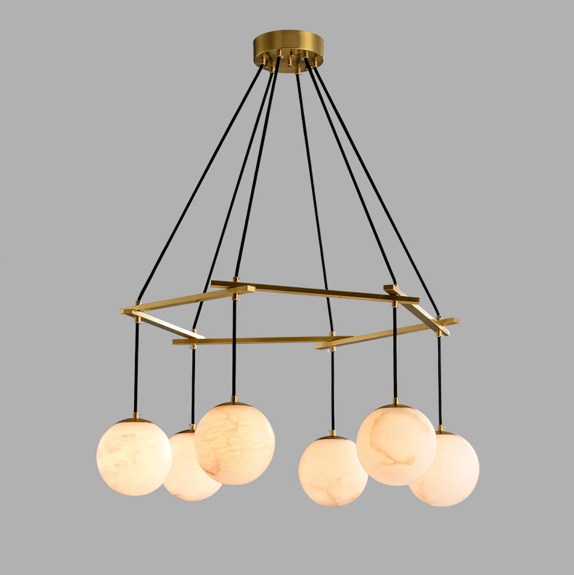 Lunara Alabaster Chandelier Light - Blowlighting