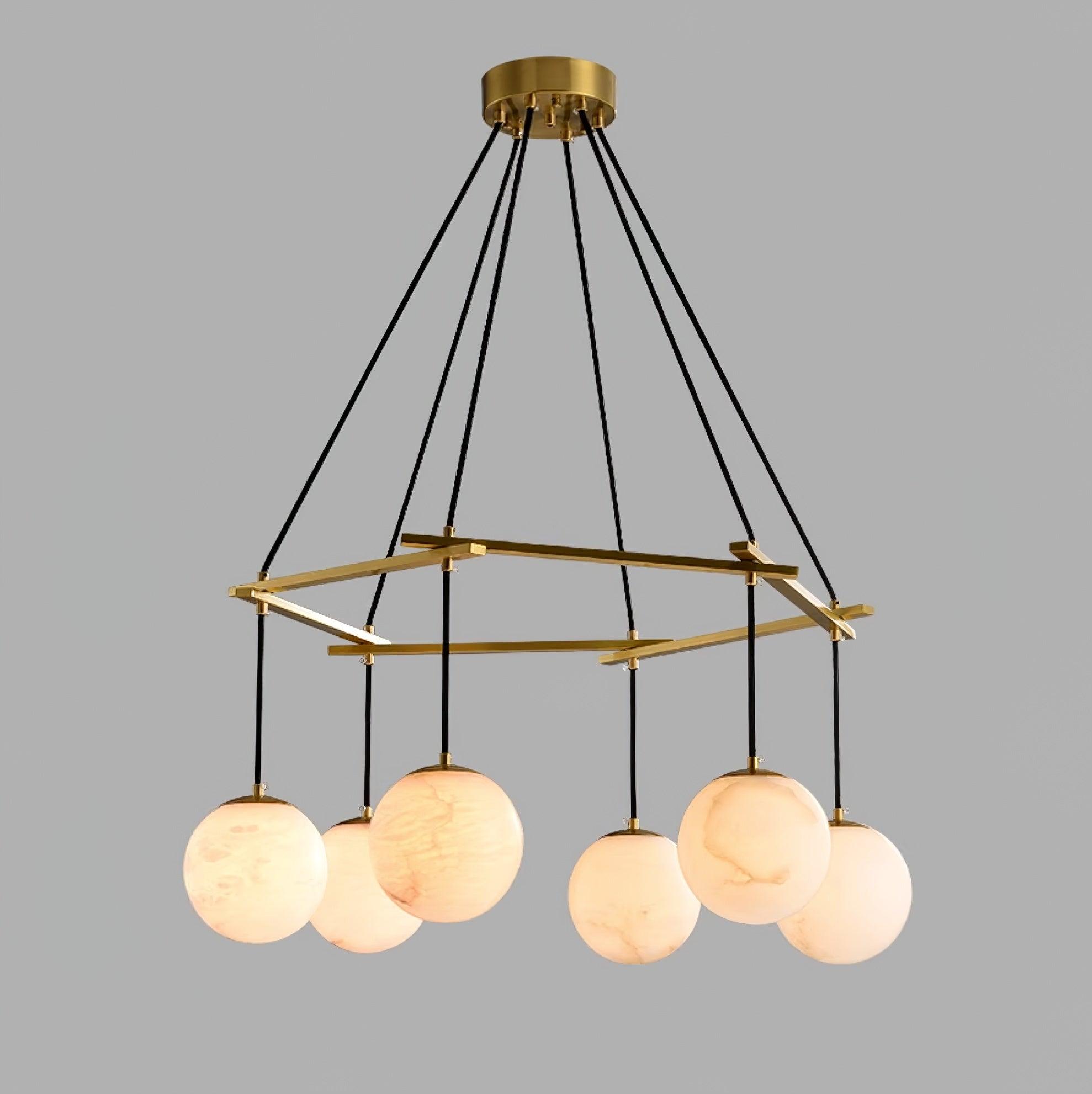 Lunara Alabaster Chandelier Light - Blowlighting