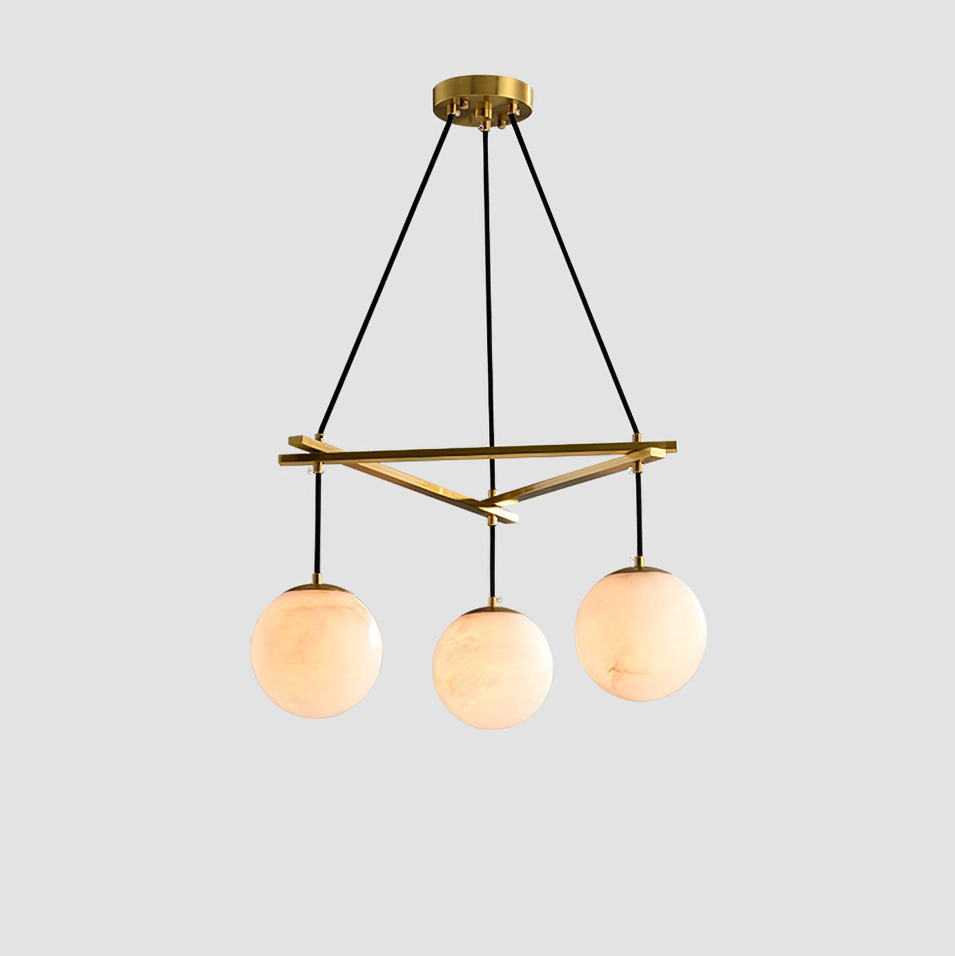 Lunara Alabaster Chandelier Light - Blowlighting