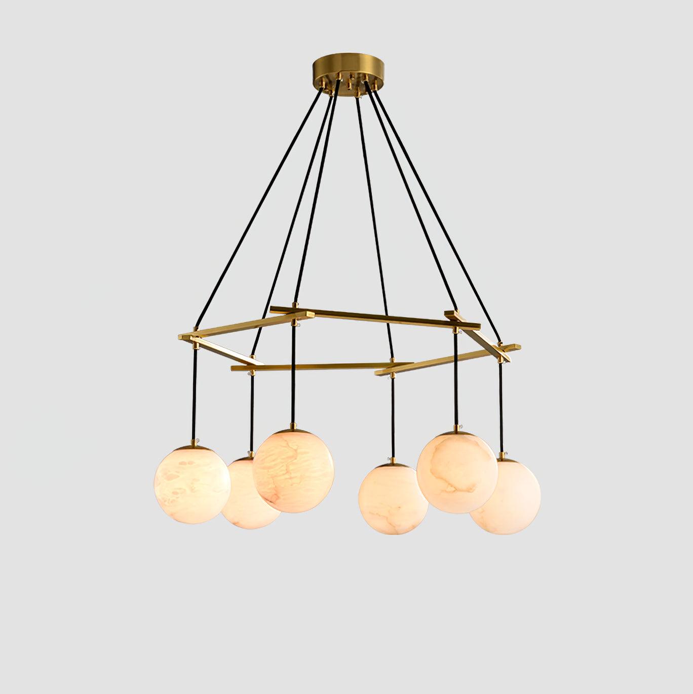 Lunara Alabaster Chandelier Light - Blowlighting