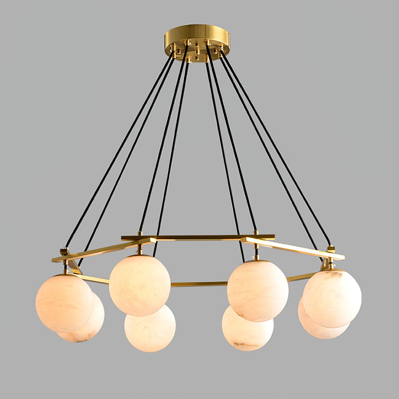 Lunara Alabaster Chandelier Light - Blowlighting