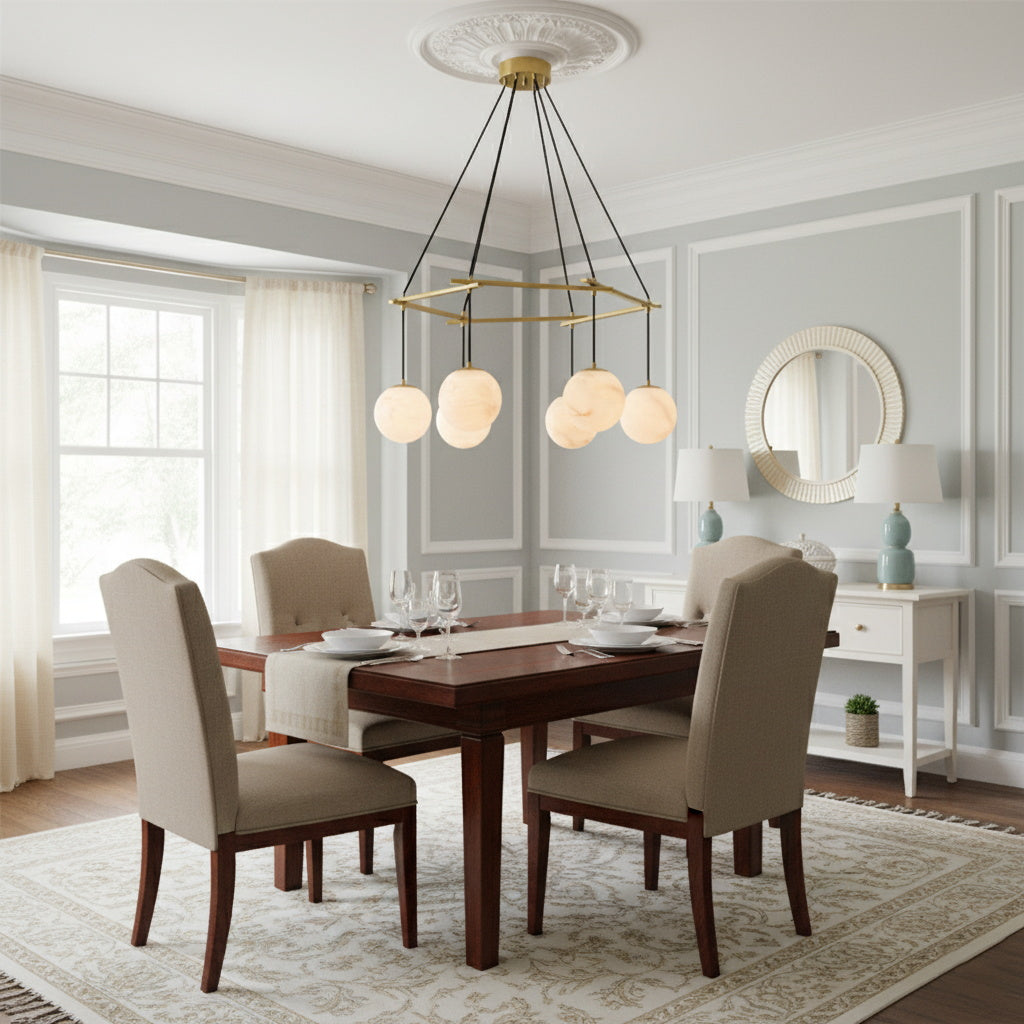 Miira Wabi-Sabi Alabaster Chandelier