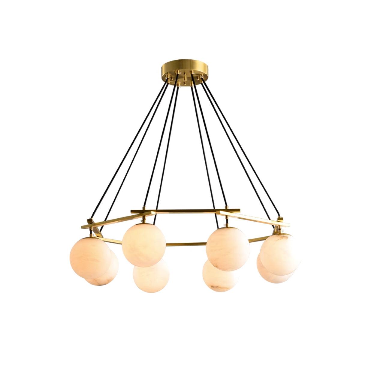 Lunara Alabaster Chandelier Light - Blowlighting
