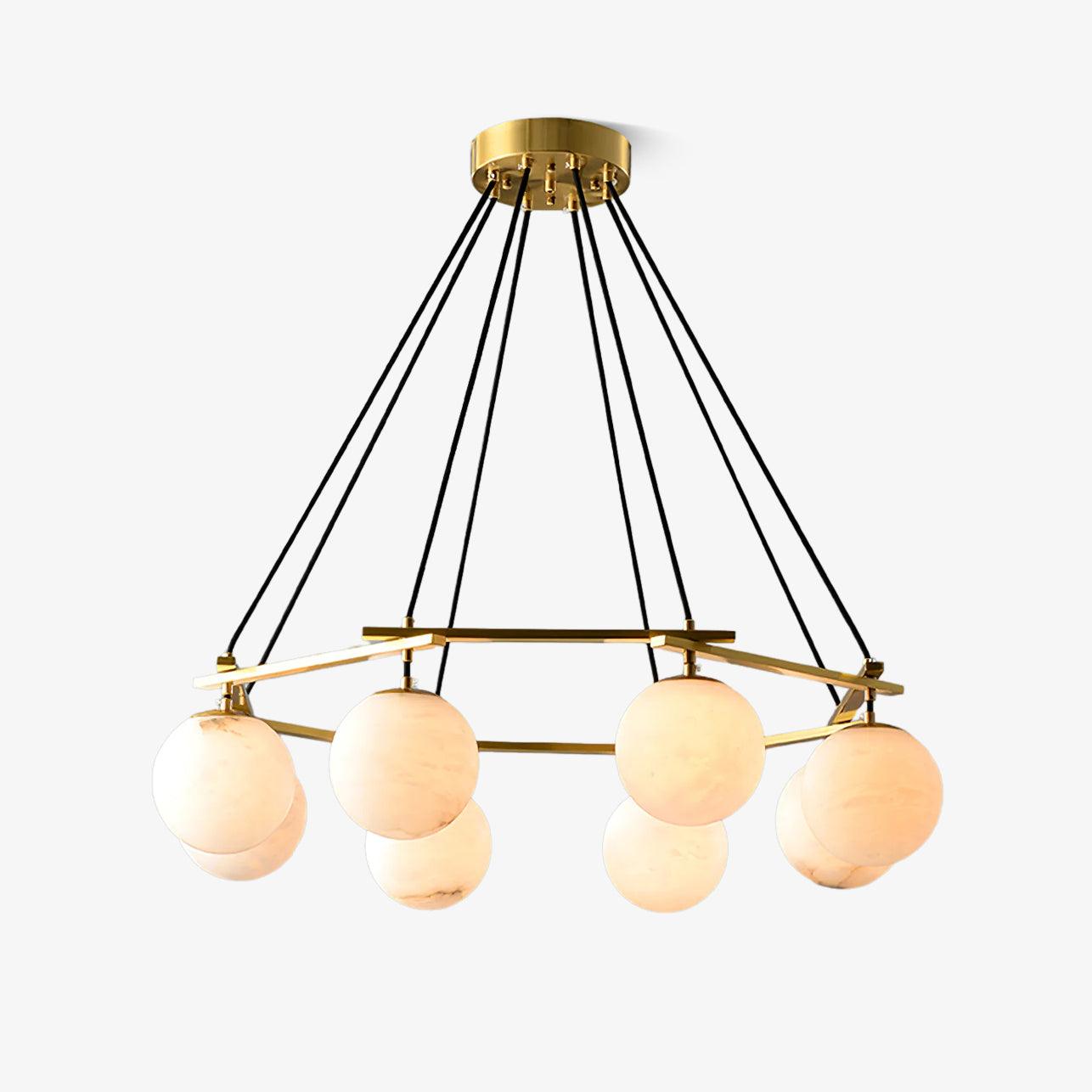 Lunara Alabaster Chandelier Light - Blowlighting