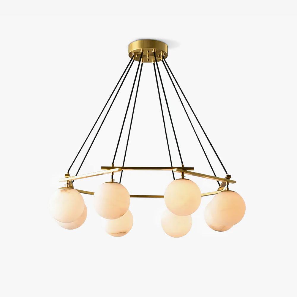 Lunara Alabaster Chandelier Light - Blowlighting