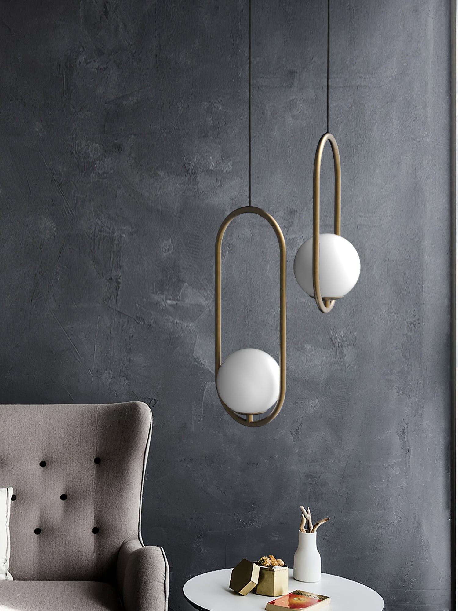 Mila Brass Pendant Swag Light - Blowlighting