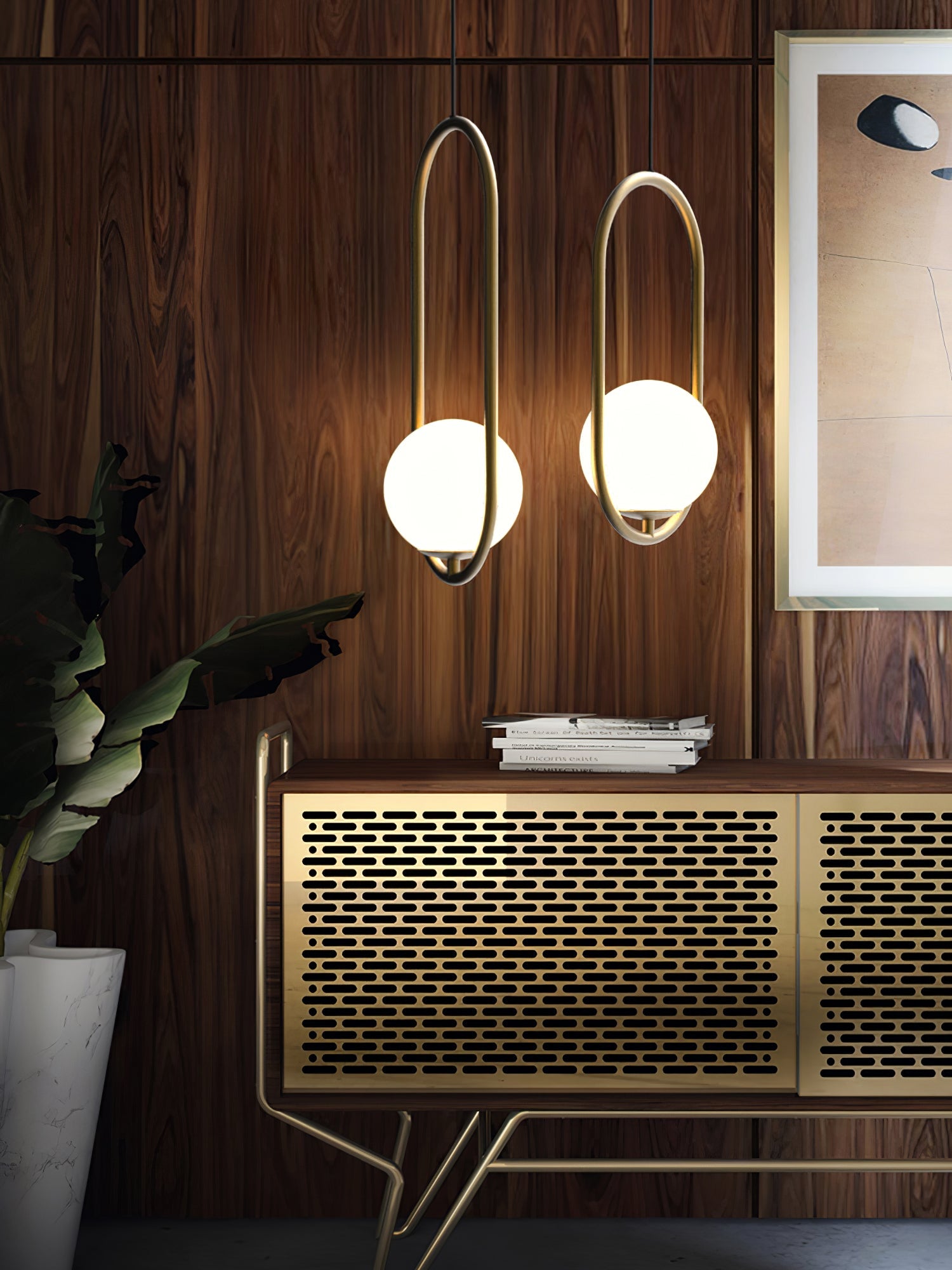 Mila Brass Pendant Swag Light - Blowlighting