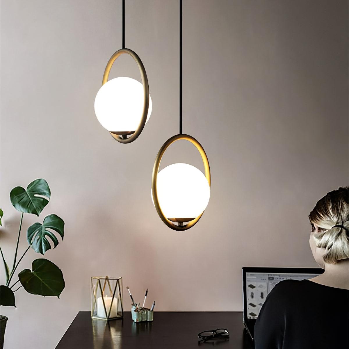 Mila Brass Pendant Swag Light - Blowlighting