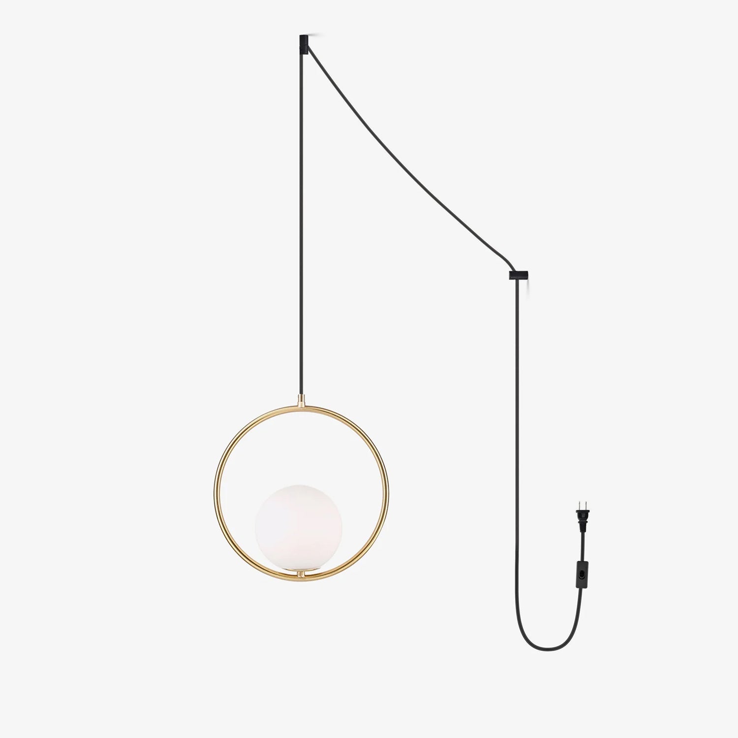 Mila Brass Pendant Swag Light - Blowlighting