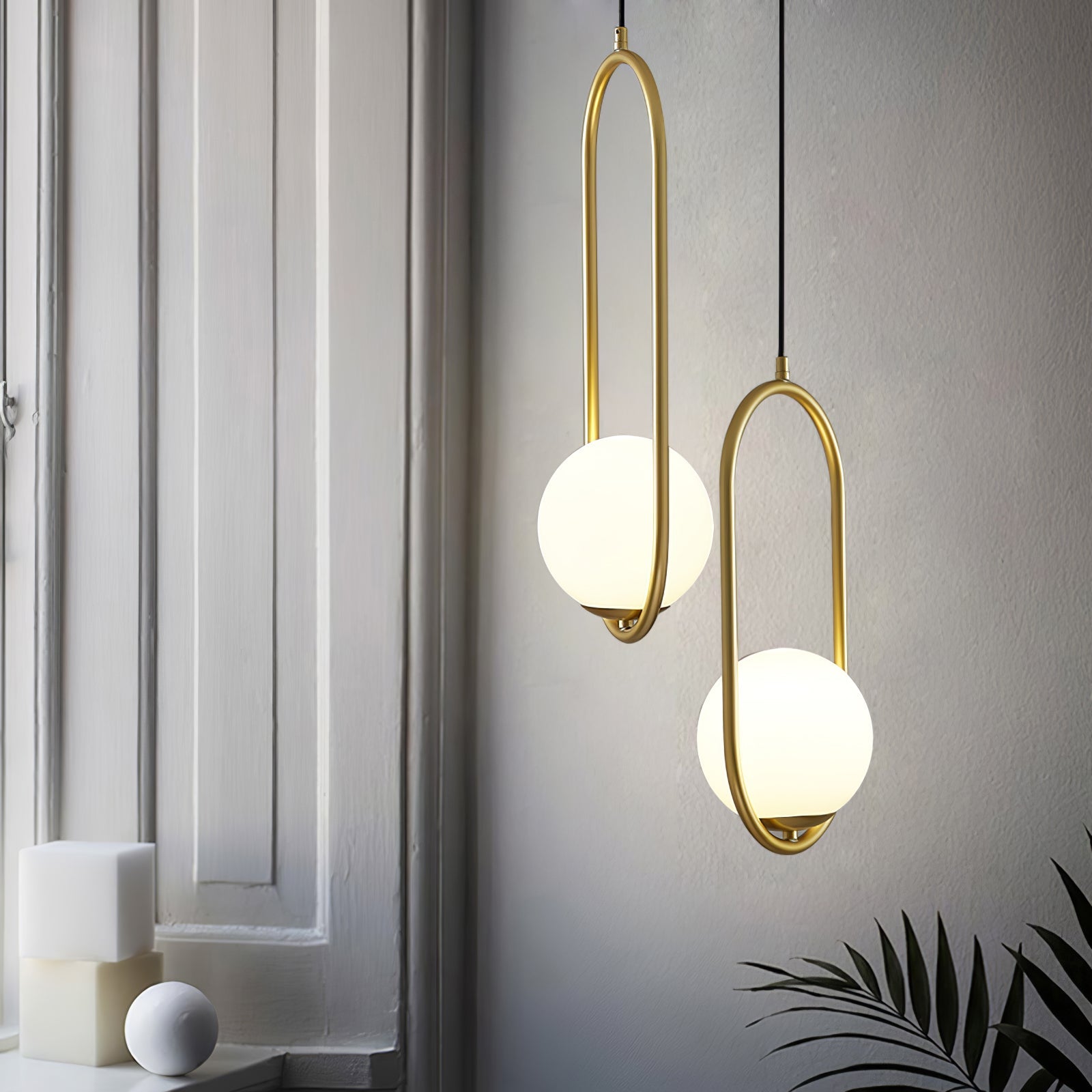 Mila Brass Pendant Swag Light - Blowlighting
