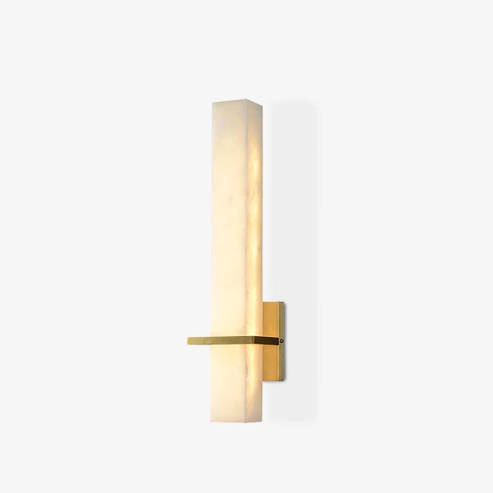Luste Alabaster Wall Sconce Brass Band Shape - Blowlighting