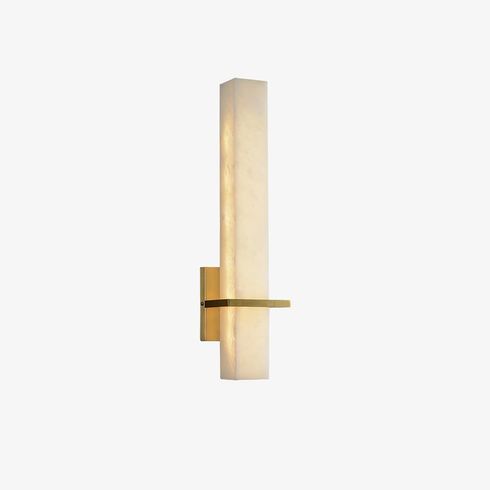 Luste Alabaster Wall Sconce Brass Band Shape - Blowlighting