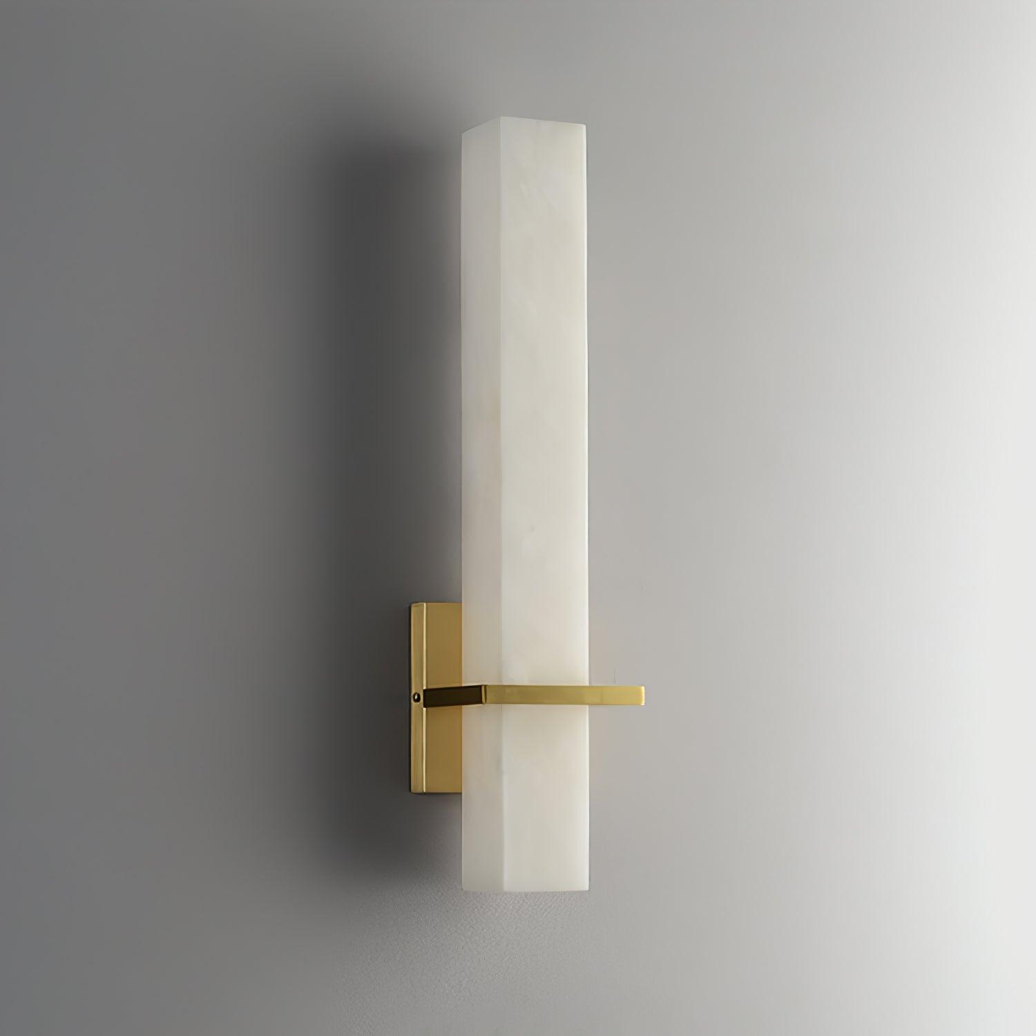 Luste Alabaster Wall Sconce Brass Band Shape - Blowlighting
