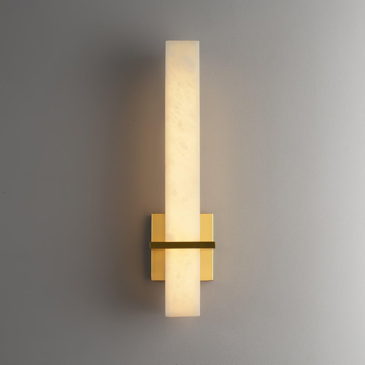 Luste Alabaster Wall Sconce Brass Band Shape - Blowlighting