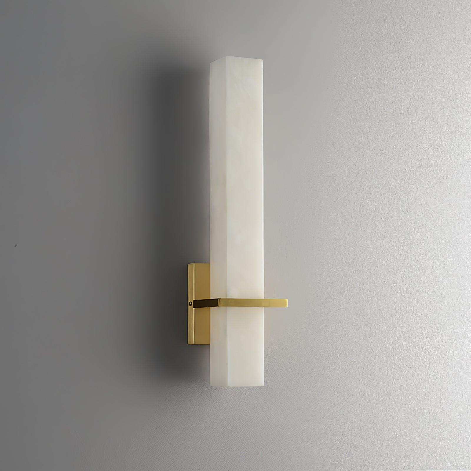 Luste Alabaster Wall Sconce Brass Band Shape - Blowlighting