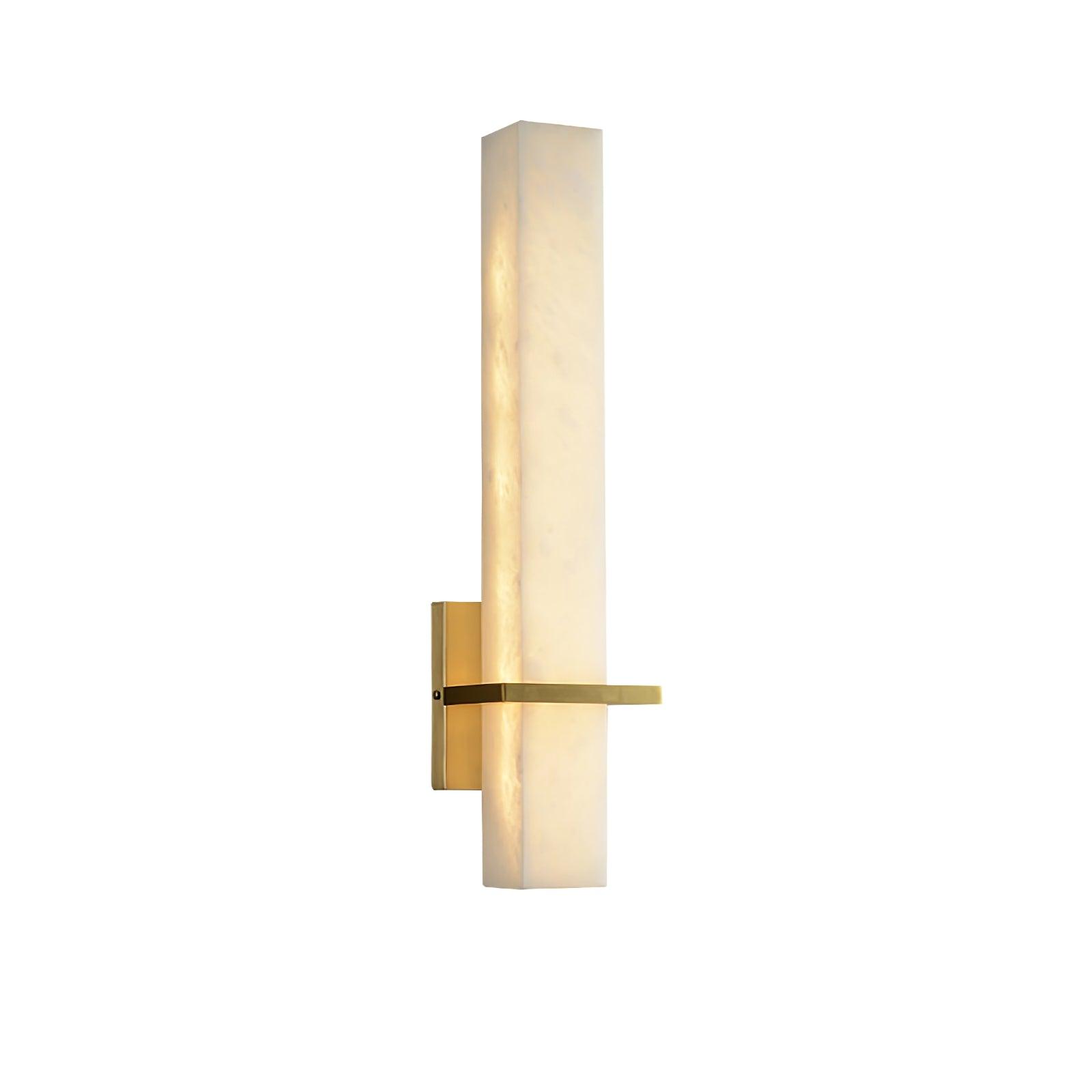 Luste Alabaster Wall Sconce Brass Band Shape - Blowlighting