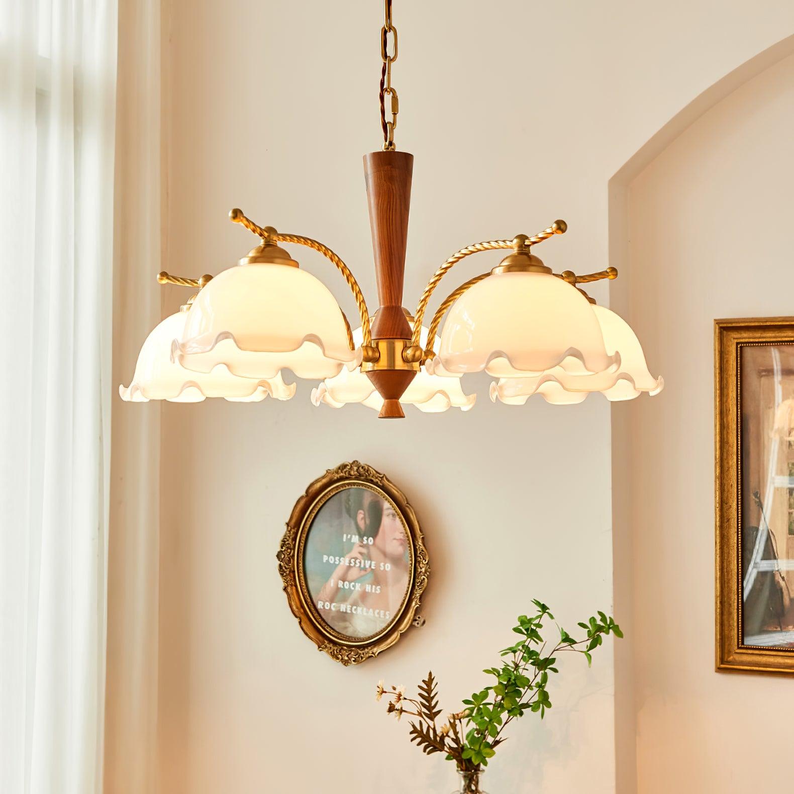Daisy Vintage Glass Chandelier - Blowlighting
