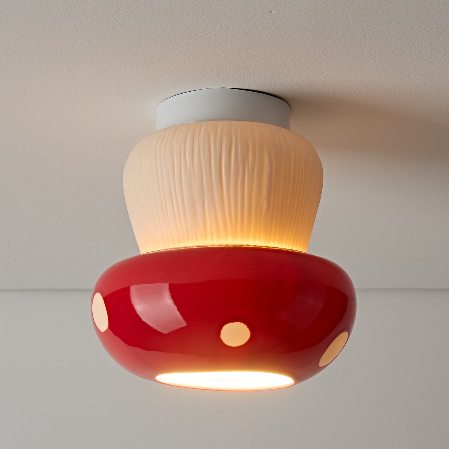 Millie Modern Ceramics Mushroom Ceiling Light